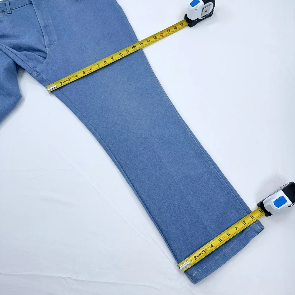 Vintage Lee Riders Jeans Men Straight Leg 36x30 Made USA Cotton Blend Blue Denim